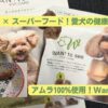 Wan! to seeの犬用おやつを食べる愛犬。スーパーフード「アムラ」を100%使用した無添加おやつ。